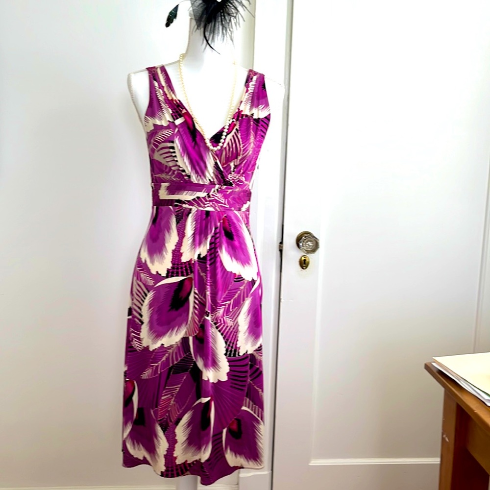 Vintage Elie Tahari Cocktail Dress in Lavender and Purple